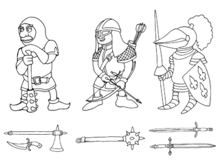 coloriage chevaliers