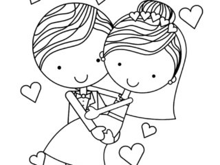 coloriage mariage