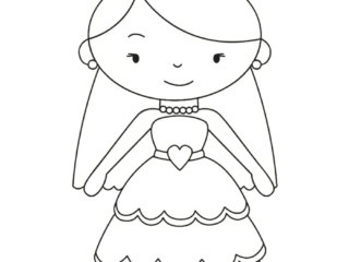 coloriage mariée