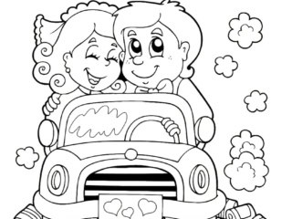 coloriage mariage