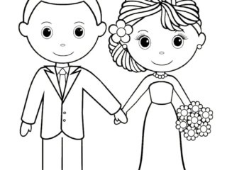 coloriage mariage