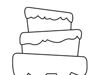 coloriage gâteau mariage