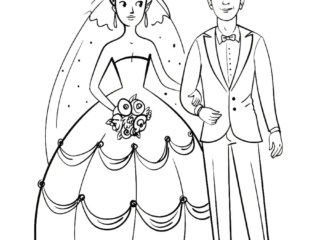 coloriage mariage
