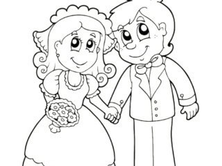 coloriage mariage