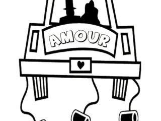 coloriage voiture mariage