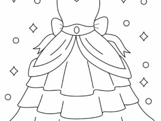 coloriage robe de mariée