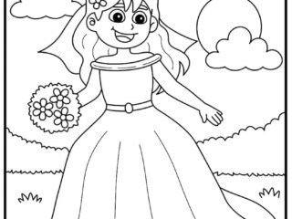 coloriage mariée