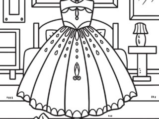 coloriage robe de mariée