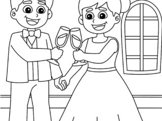 coloriage mariage