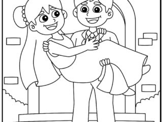 coloriage mariage