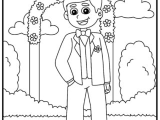 coloriage mariage