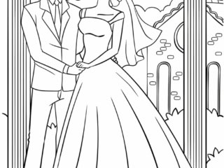 coloriage mariage