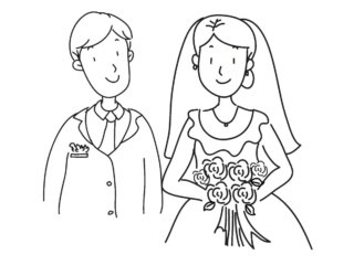 coloriage mariage