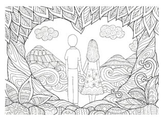 coloriage mariage