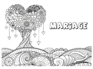 coloriage mariage