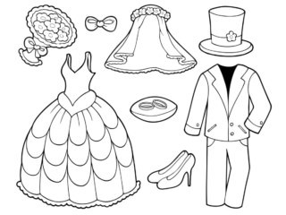 coloriage mariage