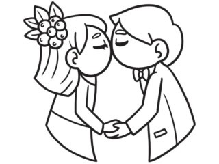 coloriage mariage