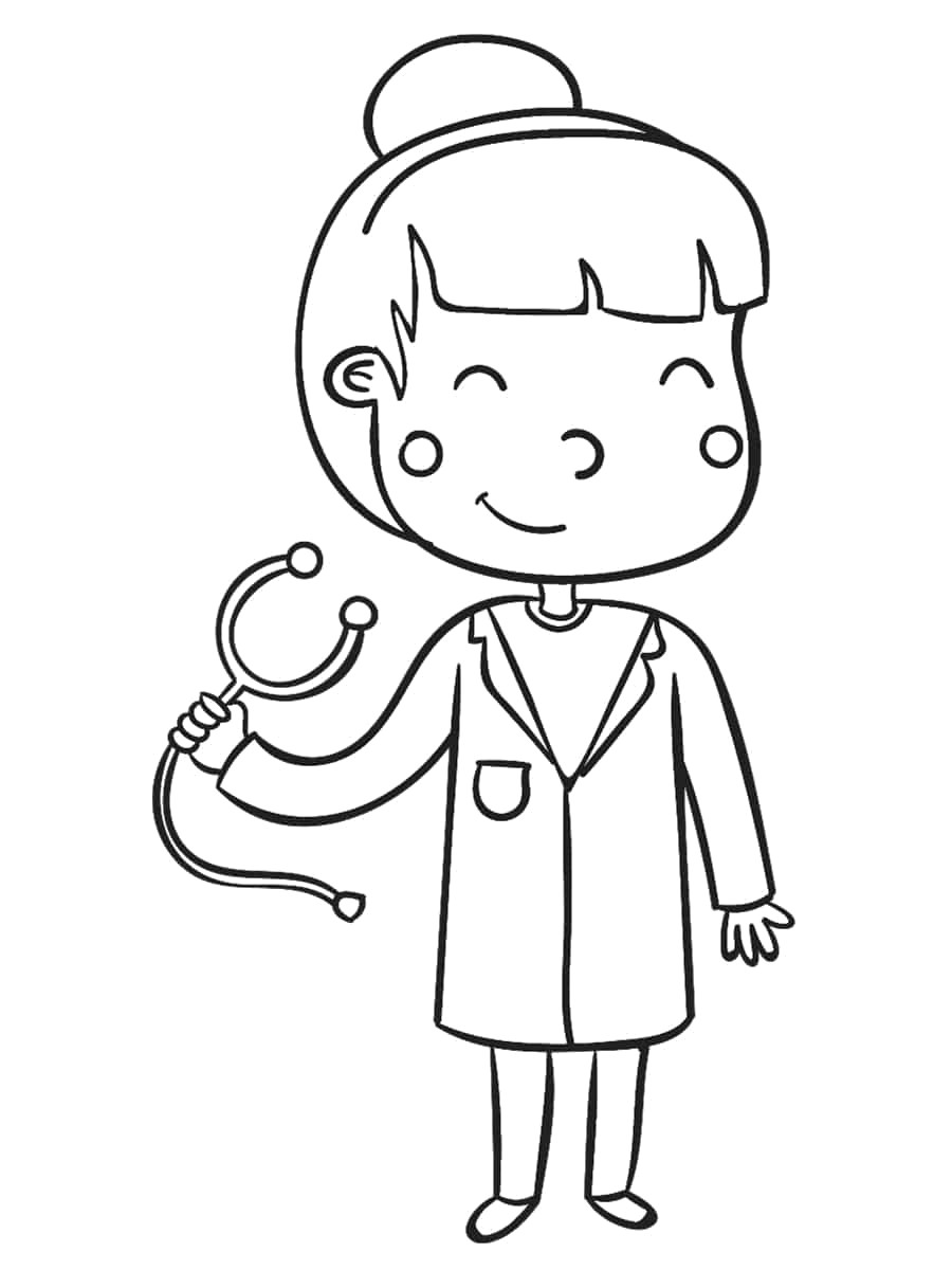 Coloriage docteur / médecin : 50 dessins à imprimer