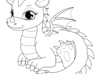 coloriage dragon mignon