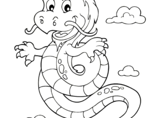 coloriage dragon chinois