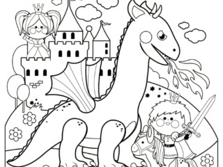 coloriage dragon