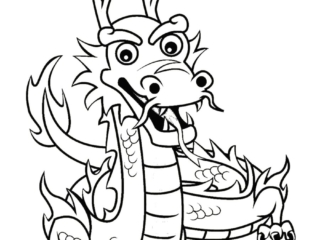 coloriage dragon chinois