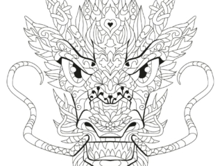 coloriage tête de dragon