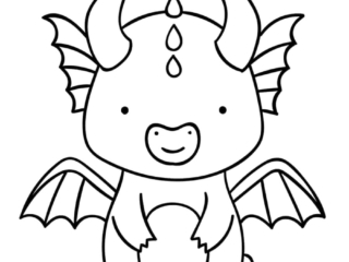 coloriage bébé dragon