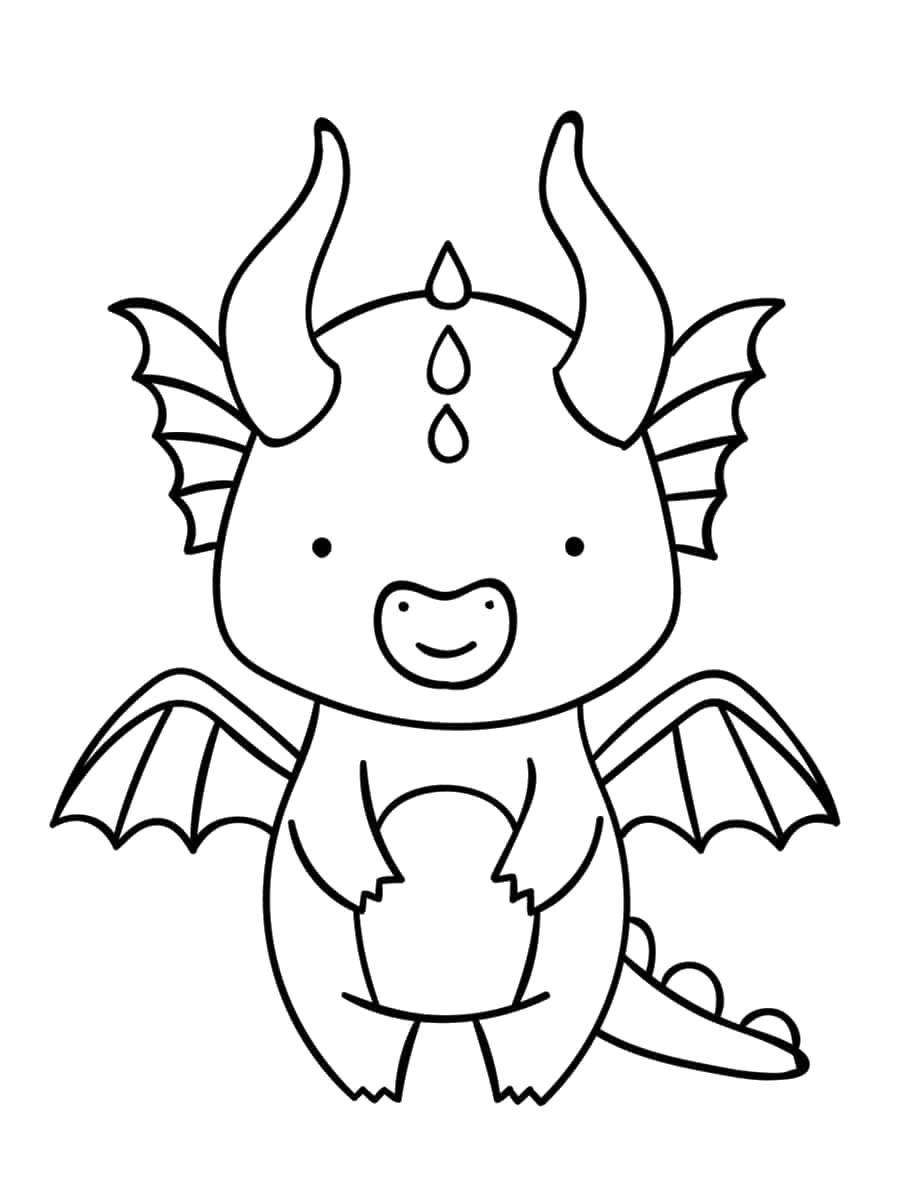 coloriage bébé dragon