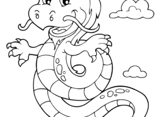 coloriage dragon chinois