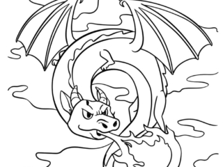 coloriage dragon