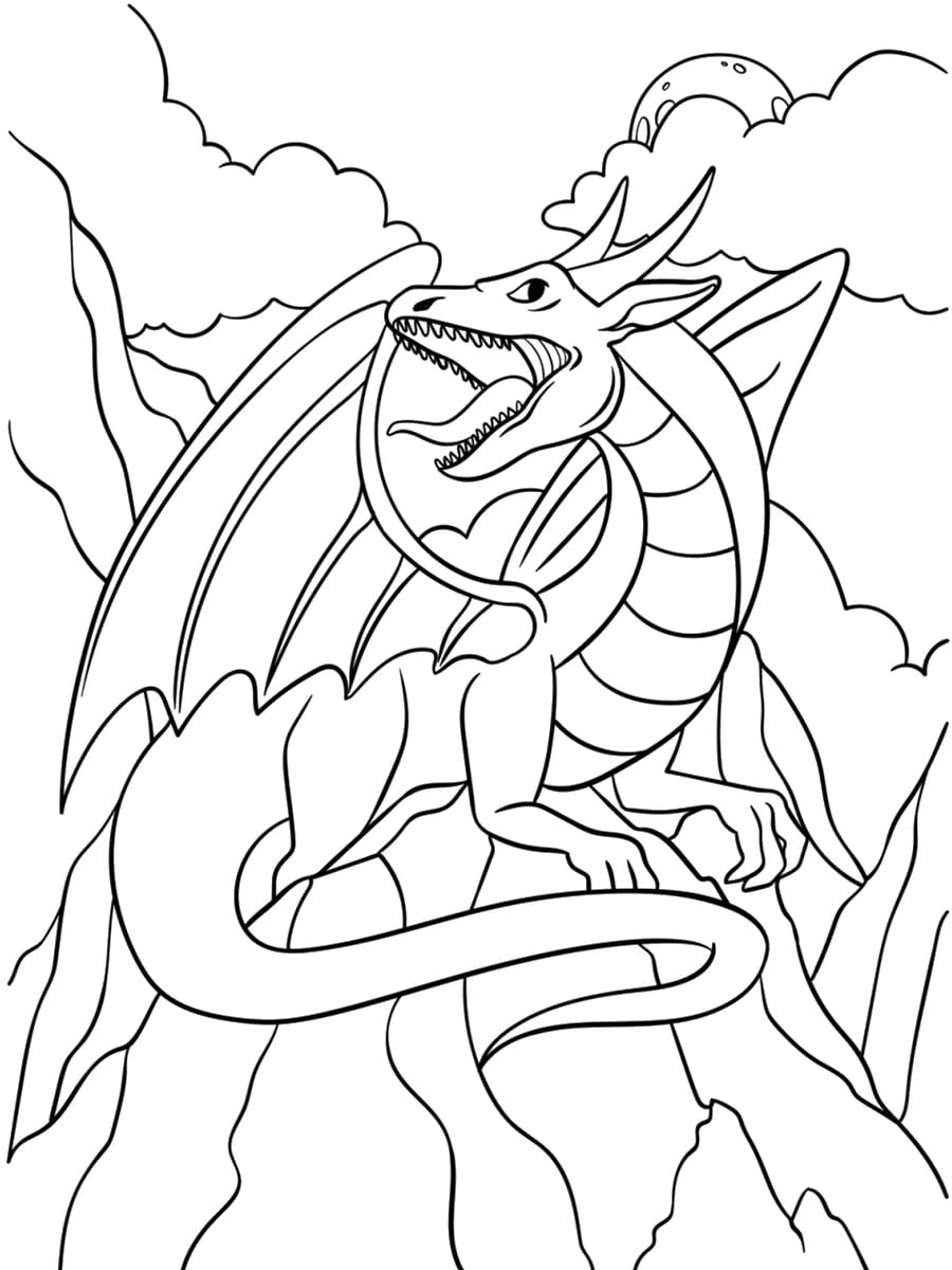 coloriage dragon