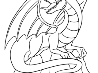 coloriage dragon