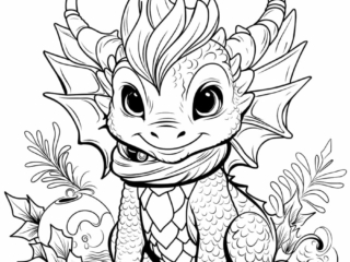coloriage dragon mignon