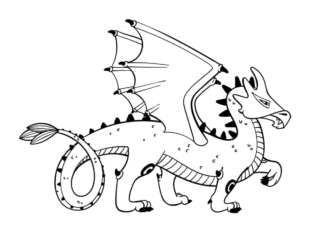 coloriage dragon