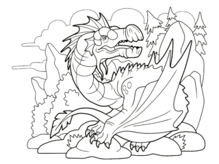coloriage dragon
