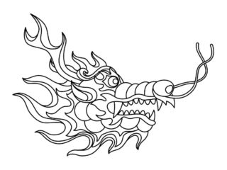 coloriage tête de dragon