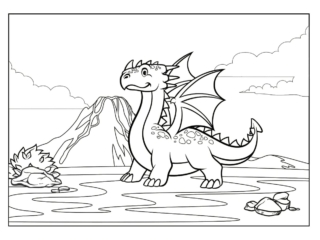 coloriage dragon