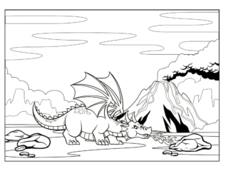 coloriage dragon
