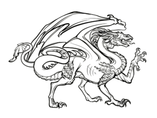 coloriage dragon