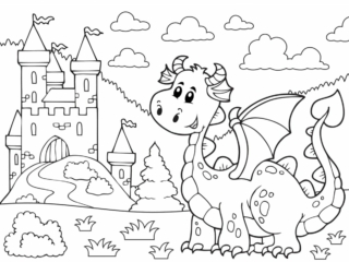 coloriage dragon