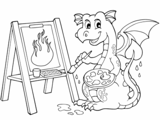 coloriage dragon