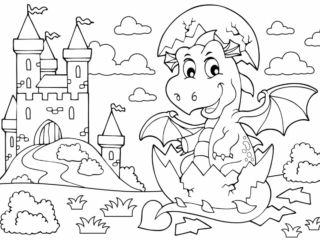 coloriage dragon
