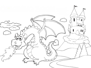 coloriage dragon