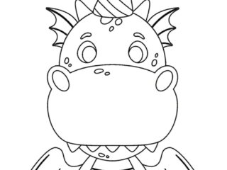 coloriage dragon anniversaire