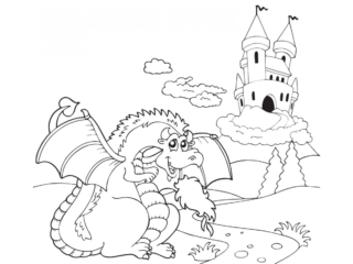 coloriage dragon