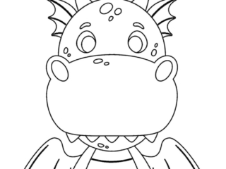 coloriage dragon mignon