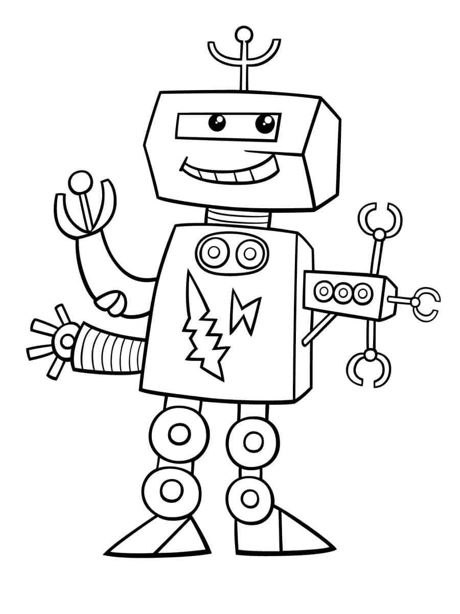 Coloriages robot  Coloriage robot, Coloriage, Dessin a colorier