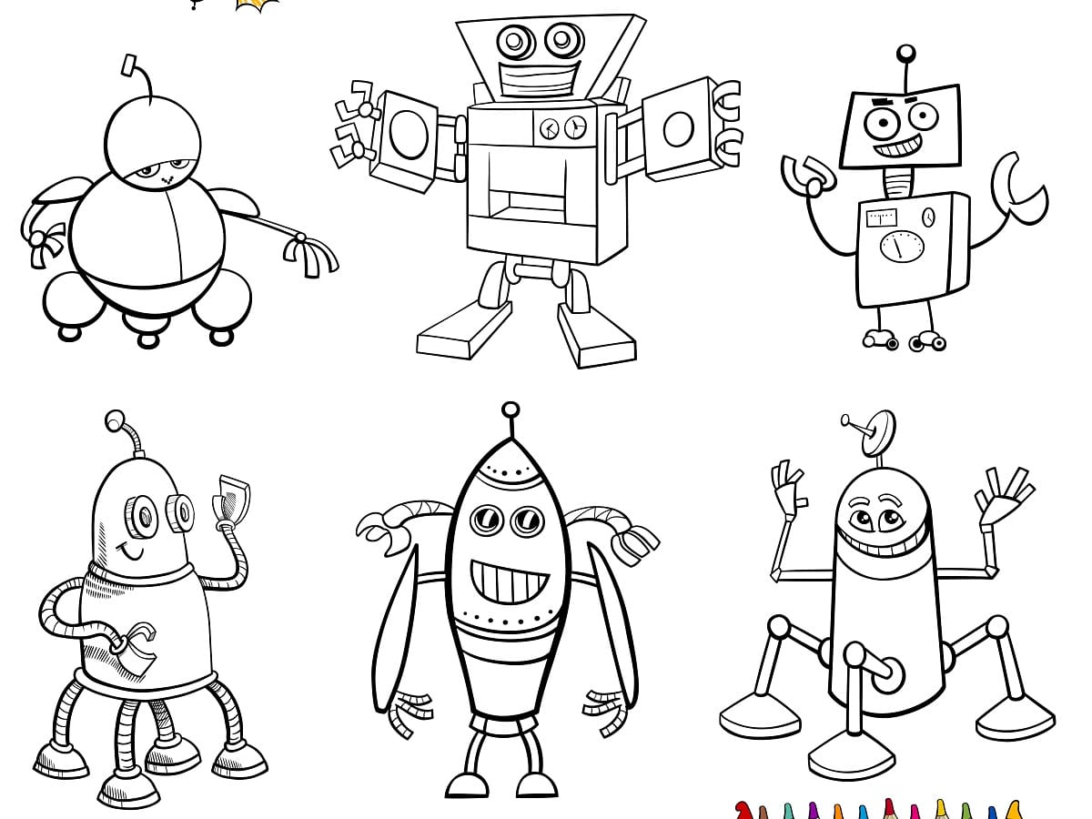 Coloriage robot : 50 dessins à imprimer gratuitement !