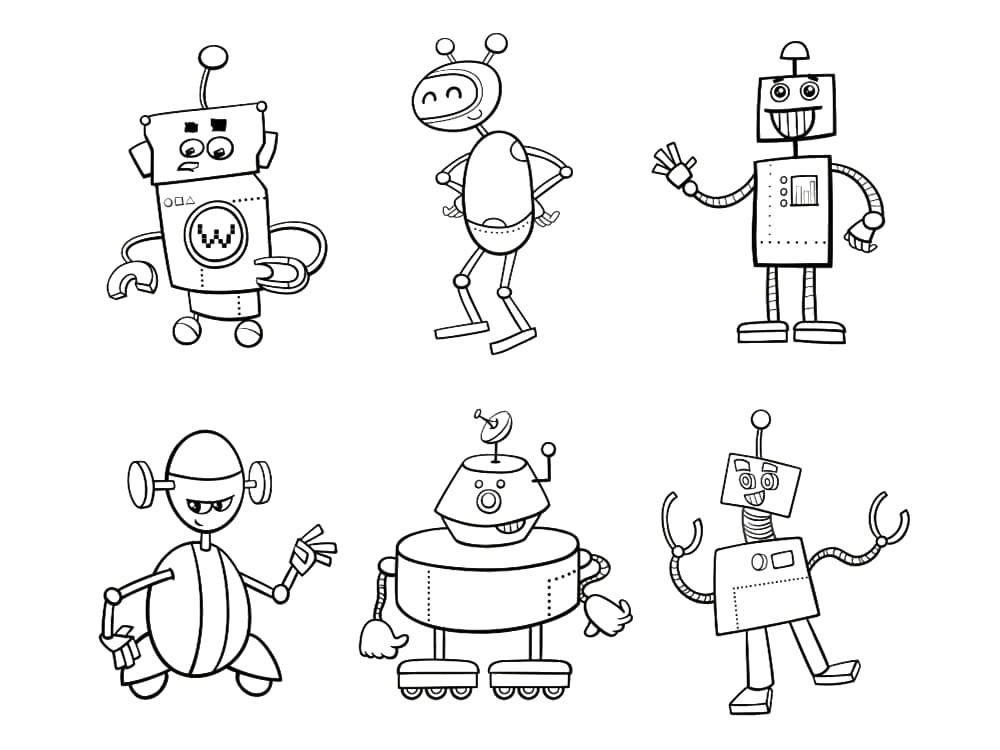 coloriage robots